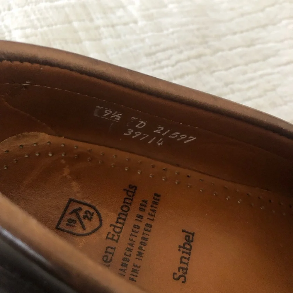 Allen Edmonds Brown Leather Slip-On Loafers